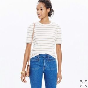 Madewell Mockneck Stripe Tee